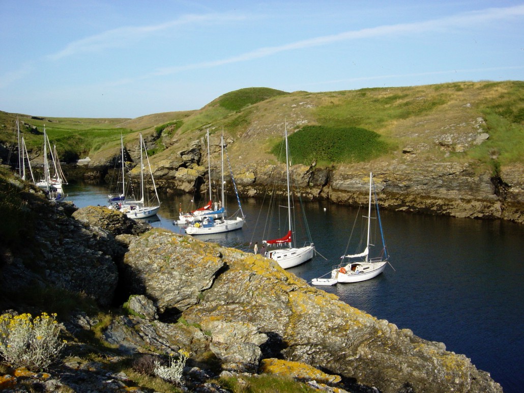 voiliers de co-navigateurs au mouillage
