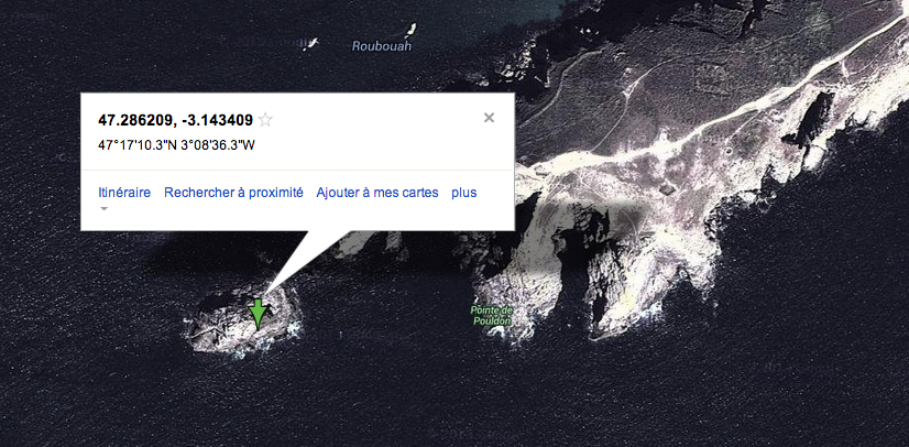 pointe de pouldon vue satellite